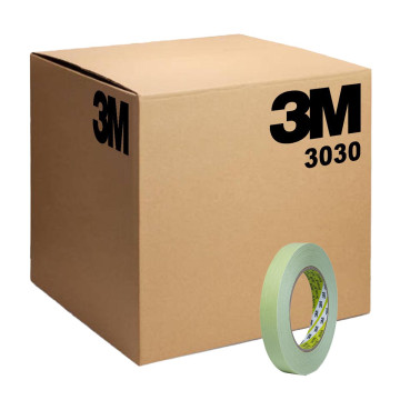 3M 3030 Maskeringstape 18mm x 50m grønn 100°C - 48 ruller 