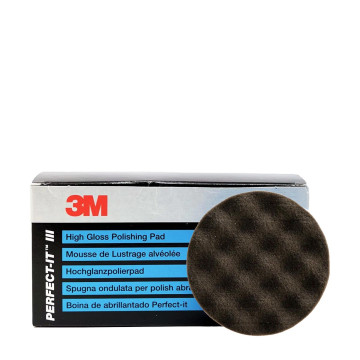 3M Perfect-It polerpad myk 75mm vaflet sort