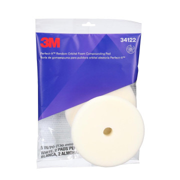 3M Perfect-It RO rubbingpad medium 130mm hvit - 2PK