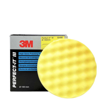 3M Perfect-It polerpad medium 150mm vaflet gul - 2PK