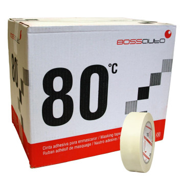 BossAuto 80°C Maskeringstape 36mm x 45m beige - 48 ruller