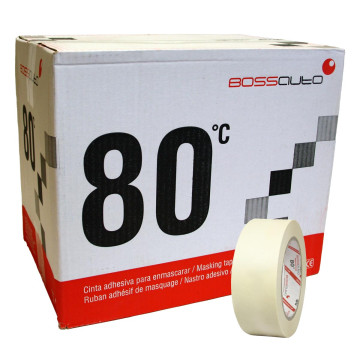 BossAuto 80°C Maskeringstape 48mm x 45m beige - 24 ruller