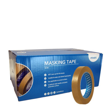 Kovax Maskeringstape 24mm x 50m  brun 80°C - 36 stk