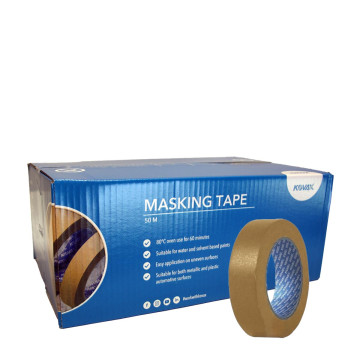 Kovax Maskeringstape 36mm x 50m  brun 80°C - 24 ruller