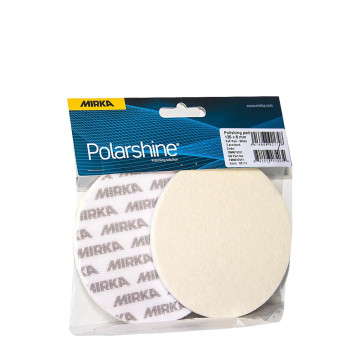 Mirka Polarshine filtpad glass 125mm hvit - 2PK