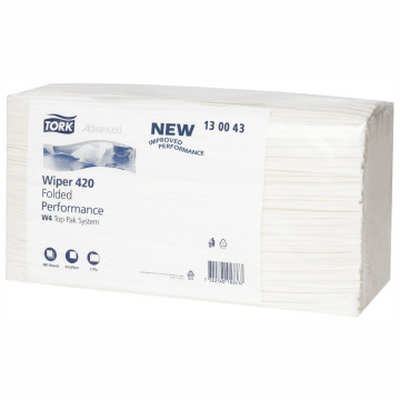 Tork 130043 Wiper 420 foldet tørkepapir hvit - 200 stk